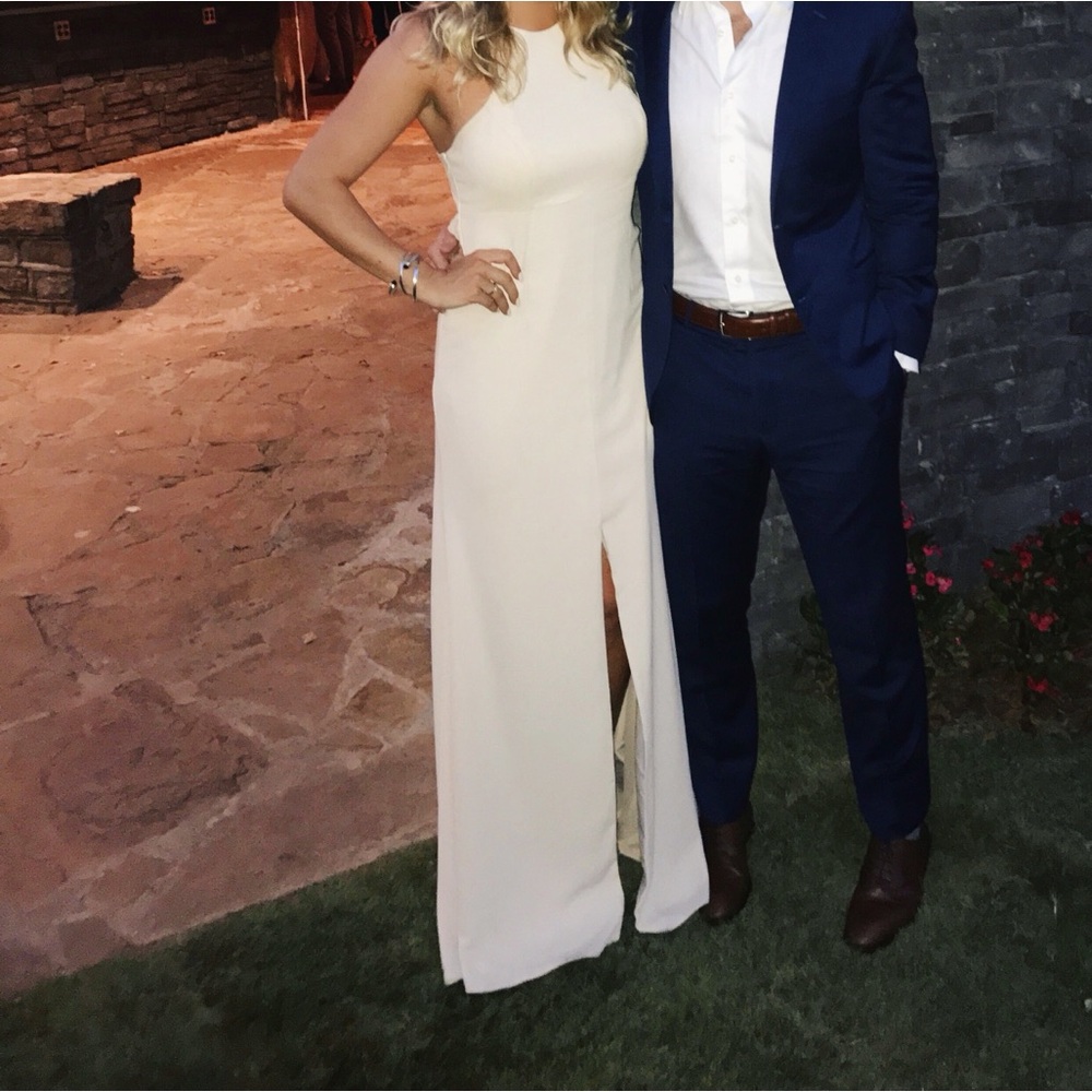 Vera Wang White Cream Bridesmaid Dress